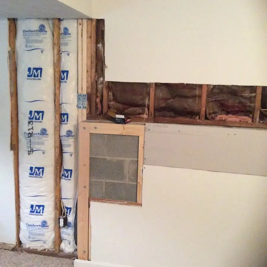Wall insulation replacement during Contents Cleaning & Restoration in Blacksburg